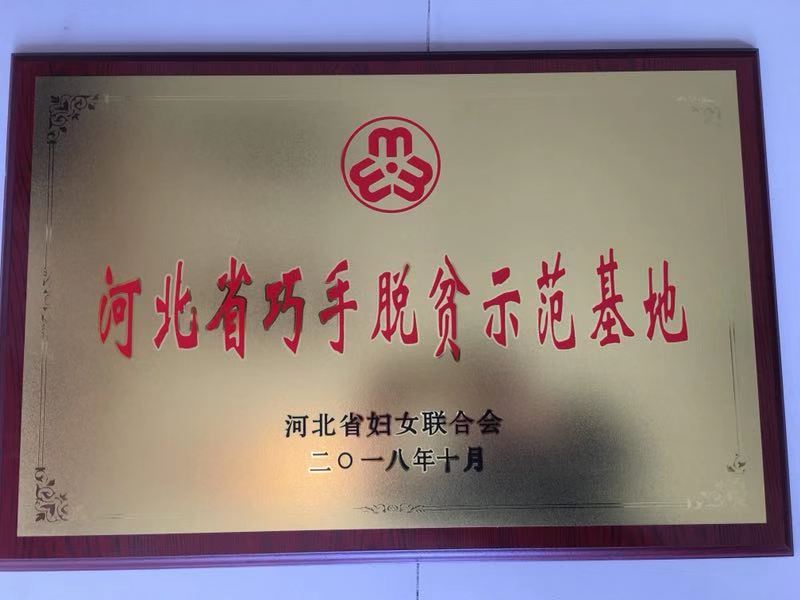 荣获【河北省巧手脱贫示范基地】